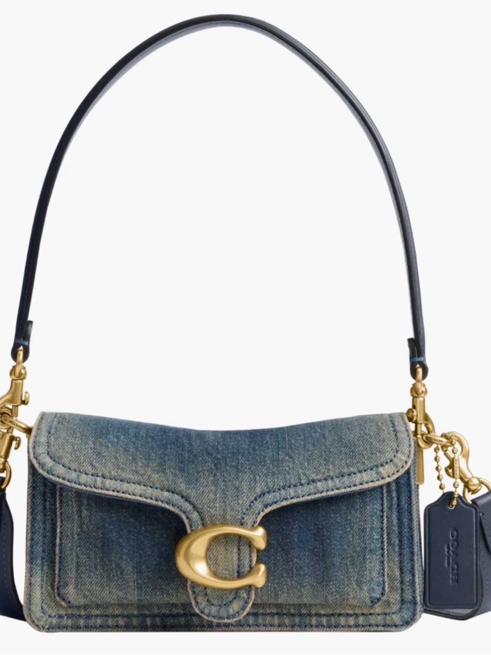 COACH - Tabby 20 Cotton Denim Shoulder Bag - Picture 2 of 4